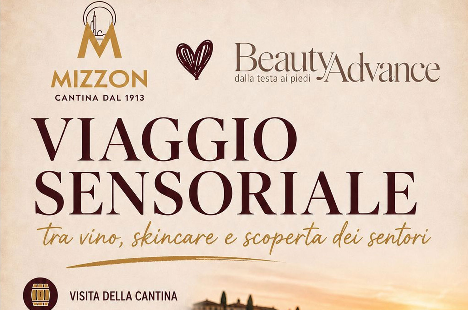 Viaggio sensoriale Beauty Advance e Cantina Mizzon Viaggio sensoriale Beauty Advance e Cantina Mizzon
