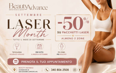 Laser Month di Settembre: -50% sui Pacchetti Laser (almeno 2 zone)