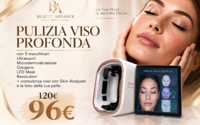 Pulizia Viso Profonda con 5 Macchinari + Skin Analyzer: in promo a ottobre a 96€